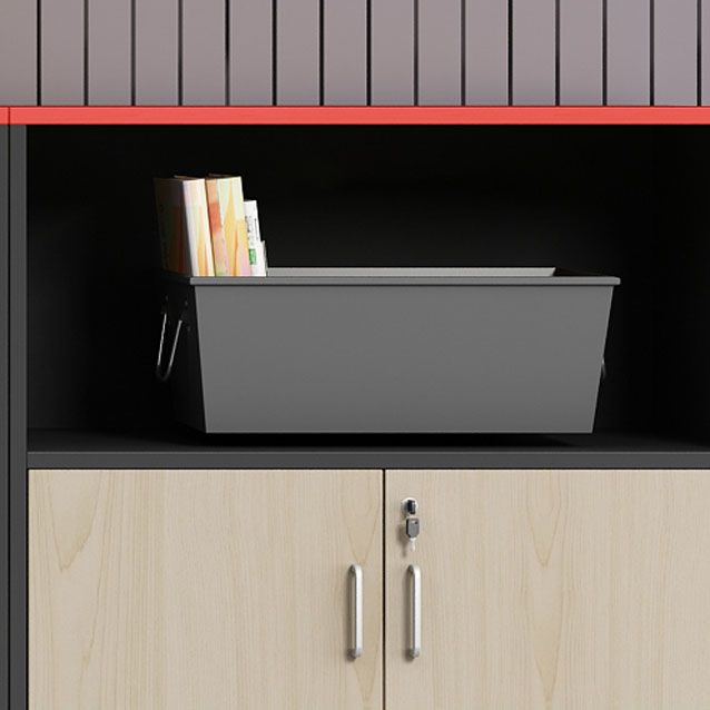 Archivo de estilo nórdico Babyet de madera Archivo vertical con almacenamiento de bloqueo