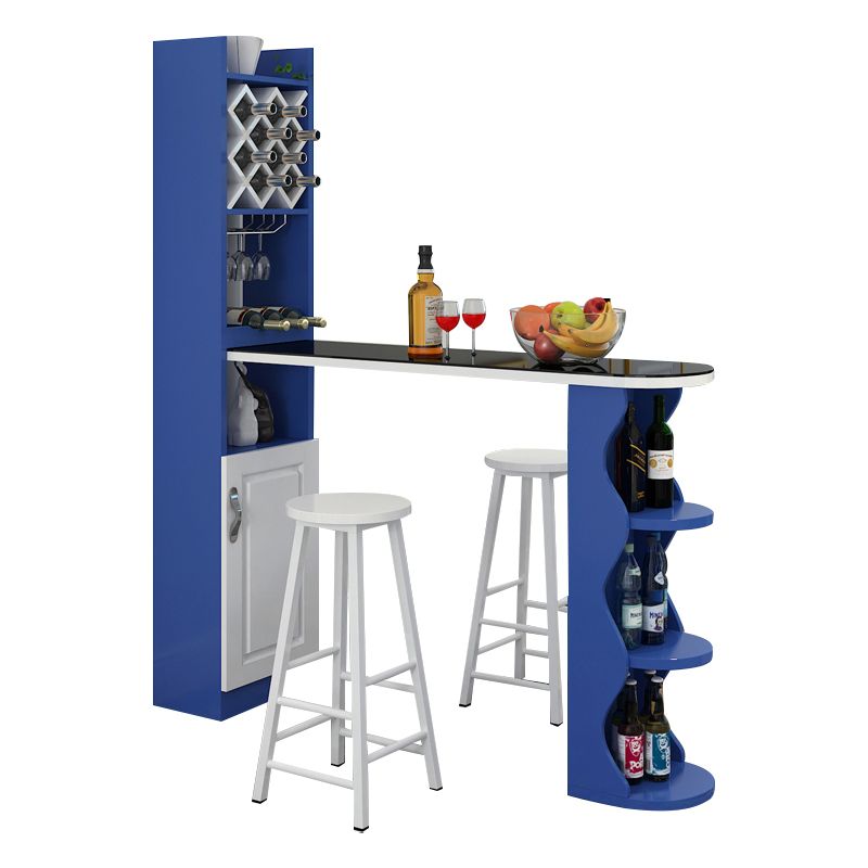 3 stuks barkruk en tafelset, eigentijds en ovaal voor woonkamer