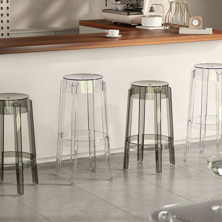 Contemporary Plastic Backless Counter High Stool with 4 Legs Clearhalo 'Bar Furniture' 'Bar Stools' 'bar_stools' 'furn' 'furn_bar_stools' 'Furniture' 'Kitchen & Dining Furniture' 1200x1200_347efb5f-eeaf-4c88-b689-adb75a6ee0ea