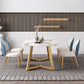 Iron and Slate Table Glam Style Simple Home Rectangular Dining Table Clearhalo 'Dining Tables & Seating' 'Dining Tables' 'dining_table' 'furn' 'furn_dining_table' 'Furniture' 'Kitchen & Dining Furniture' 1200x1200_347f2768-ae13-4490-baea-9f2eb7ce5e35