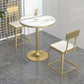 Square Glam Metal Bar Stools Footrest Coffee Shop Backrest  Counter Bar Stool