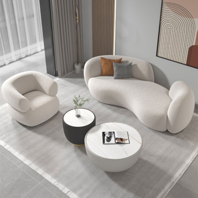 Wool Contemporary Recessed Arm Sofa Curved Sofa for Living Room, Apartment Clearhalo 'furn' 'furn_sofas' 'Furniture' 'Living Room Furniture' 'Sofa' 'sofas' 1200x1200_348052dd-fd40-4799-ab15-68591c02099c