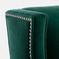 Divano chaise longue moderno imbottito in misto cotone con braccioli quadrati