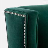 Divano chaise longue moderno imbottito in misto cotone con braccioli quadrati