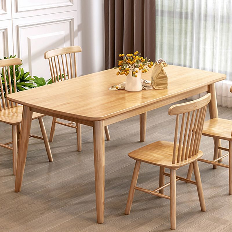 Modern Style Rectangle Wood Kitchen Dining Table Rubberwood Table with 4 Legs Clearhalo ' dining_table' 'Dining Tables & Seating' 'Dining Tables' 'furn' 'furn_dining_table' 'Furniture' 'furniture_dining_table' 'Kitchen & Dining Furniture' 'kitchen&dining_furn' 'kitchen' 'kitchen_dining_table' 1200x1200_34844420-4c8a-47d2-9410-fb1a35c95dfd