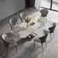 High Gloss Biege eettafel set 1/2/4/5/7 stuks Glam Dinette Set voor thuis
