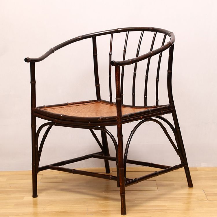 Sedie da pranzo posteriore di canna tradizionale sedia a braccio posteriore per sala da pranzo