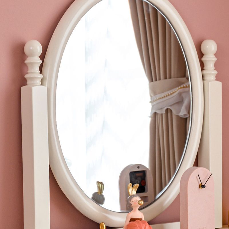 鏡付きの明るい白い灰の虚栄心17.71 "2つの引き出し付きの幅の虚栄心