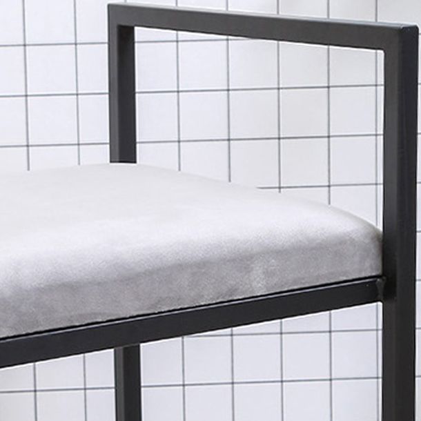 Indoor Counter Stool Nordic Metal Low Back Bar Stool with Upholstered