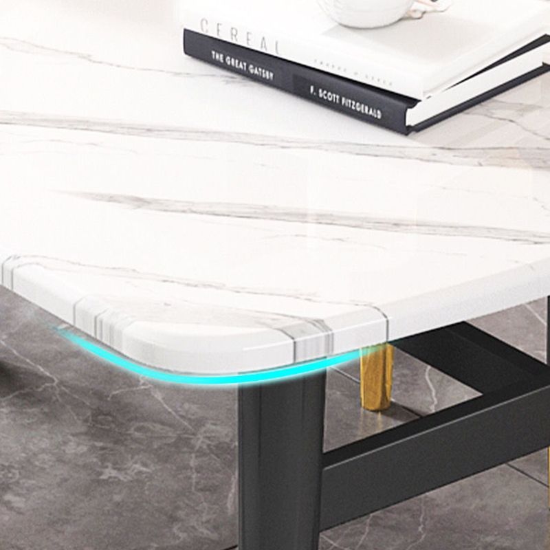 Minimalist Style MDF Top Dining Table Set of Rectangle Shape for Formal Dinette Set Clearhalo 'Dining Room Sets' 'Dining Tables & Seating' 'dining_room_set' 'furn' 'furn_dining_room_set' 'Furniture' 'furniture_dining_room_set' 'Kitchen & Dining Furniture' 'kitchen&dining_furn' 'kitchen' 1200x1200_348992bf-1963-4de6-9ddc-0581052f23a4