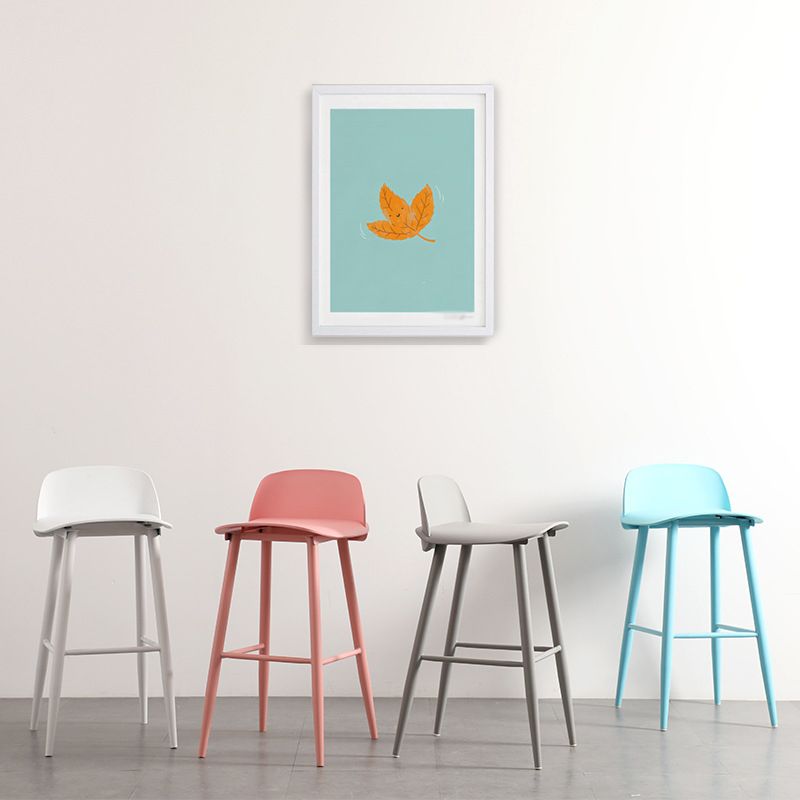 Nordic Style Plastic Barstool Colorful 4 Legs Bar Stool for Living Room Clearhalo 'Bar Furniture' 'Bar Stools' 'bar_stools' 'furniture_bar_stools' 'Kitchen & Dining Furniture' 'kitchen&dining_furn' 'kitchen' 'kitchen_furn' Furniture' 1200x1200_348a28c9-61af-4e6e-b89c-801afcc3a5ee