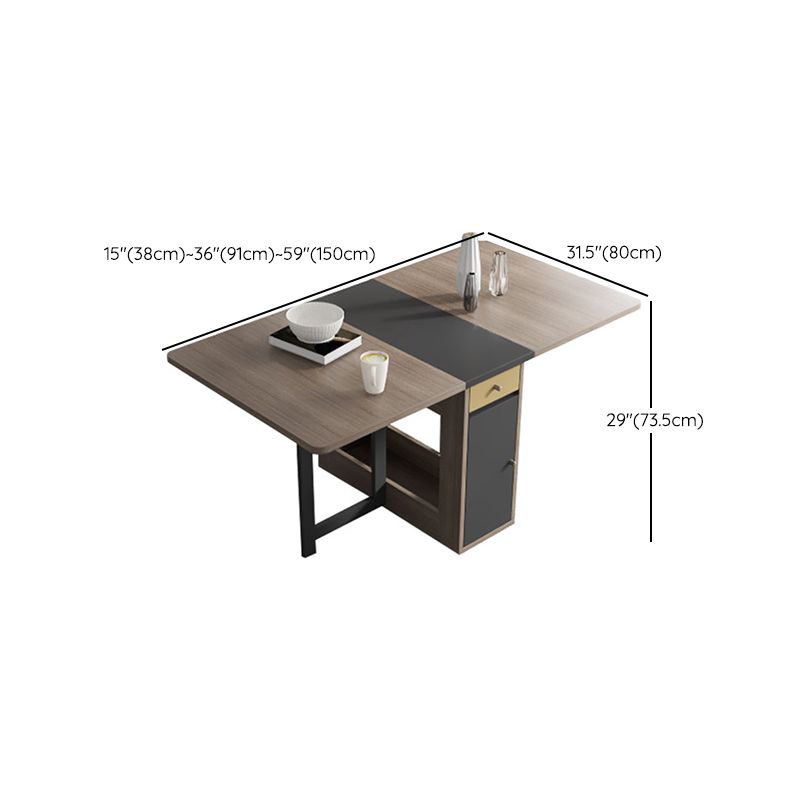 1/3/5 pezzi Forma rettangolare sedia da pranzo contemporanea e set da tavolo