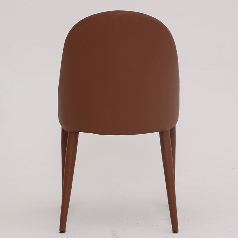 Contemporary Parsons Chair Faux Leather Kitchen Dining Armless Chair
