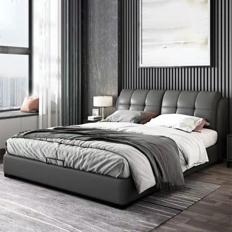 Glam Pine Wood Mattress Included with Headboard Rectangular Bed Frame Clearhalo 'Bedroom Furniture' 'Beds' 'furn' 'furn_beds' 'Furniture' 1200x1200_348ffd1f-e3c0-4d9a-a0d4-b68cb17b59b2