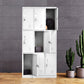 Contemporary White Wardrobe Cabinet Steel Wardrobe Armoire for Home