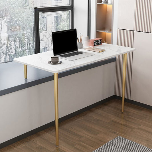Desaggio della pietra in pietra in stile contemporaneo Desk rettangolare task desk con 4 gambe