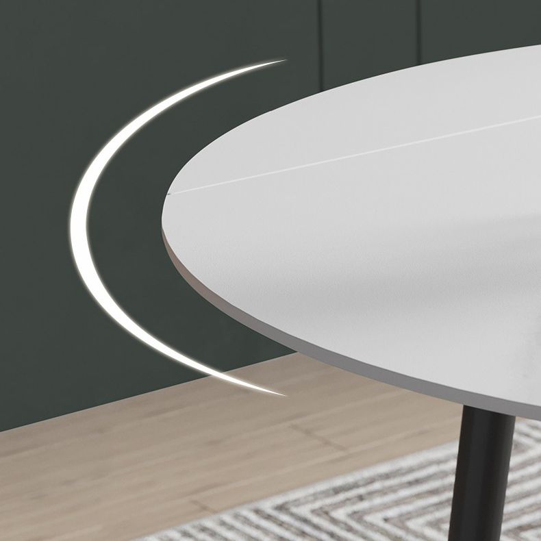 Extendable Round Dining Table Modern Sintered Stone Top Table with 4 Legs Clearhalo ' dining_table' 'Dining Tables & Seating' 'Dining Tables' 'furn' 'furn_dining_table' 'Furniture' 'furniture_dining_table' 'Kitchen & Dining Furniture' 'kitchen&dining_furn' 'kitchen' 'kitchen_dining_table' 1200x1200_3492310f-9884-4777-8fdc-5856e2e00d5b