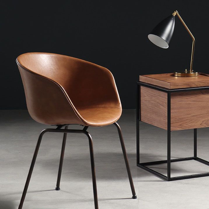 Contemporary Style Leather Dining Chairs Solid Back Armless Dining Chairs Clearhalo ' kitchen&dining_furn' 'Dining Chairs' 'Dining Tables & Seating' 'dining_chair' 'furn' 'furn_dining_chair' 'Furniture' 'furniture_dining_chair' 'Kitchen & Dining Furniture' 'kitchen' 1200x1200_349497a7-b352-4fd7-b69a-b6adc0c15103