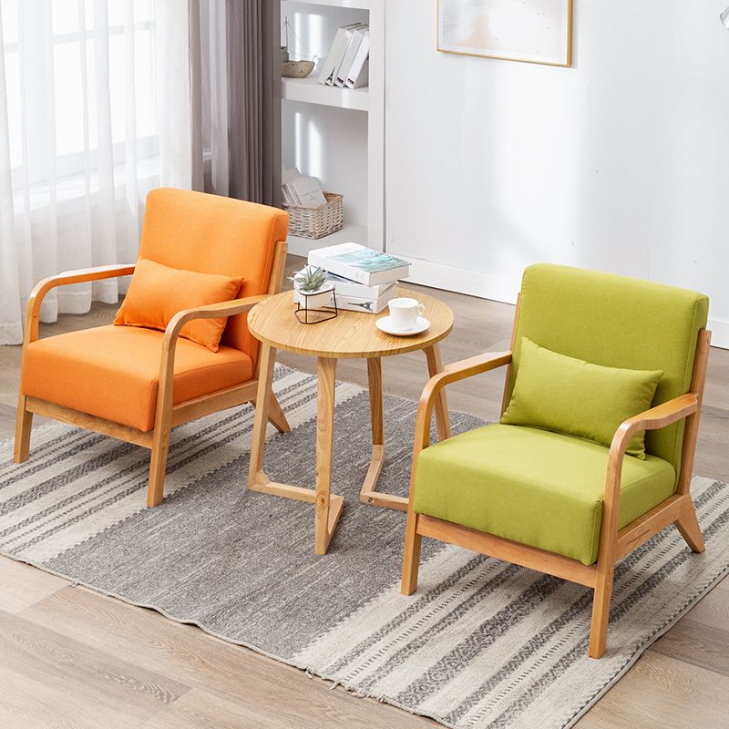 Scandinavian Basic Four Leg Armchair Solid Wood Living Room Armchair Clearhalo 'Accent Chairs' 'accent_chairs' 'Chairs & Seating' 'furn' 'furn_accent_chairs' 'Furniture' 'Living Room Furniture' 1200x1200_3494e457-3f53-42e2-9347-c8c15627d425
