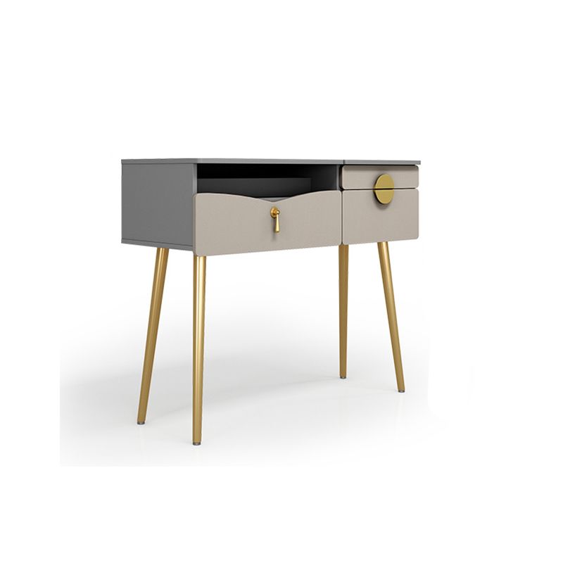 32.2" Height Grey/ White Flip-top Vanity Set with Drawer and Mirror