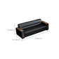 Square Arm Sofa 34.64" High Faux Leather/Genuine Leather Sofa