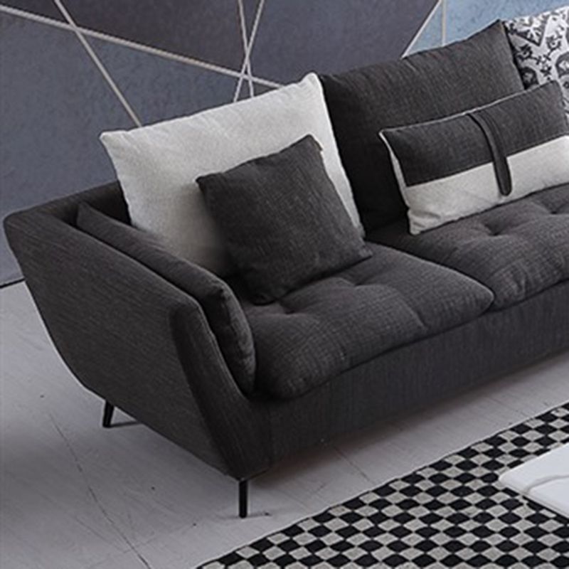 66 "brede moderne sectionele bank vierkante arm grijs getuft sectional