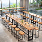 Modern 1/9 Pieces Bar Table Set Rectangle Pine Wood Counter Table with Stools for Balcony Clearhalo 'Bar Furniture' 'furn' 'furn_home_bar_bar_sets' 'Furniture' 'Home Bars & Bar Sets' 'home_bar_bar_sets' 'Kitchen & Dining Furniture' 1200x1200_34977e25-4a47-40f9-9722-5f3347d66b4f