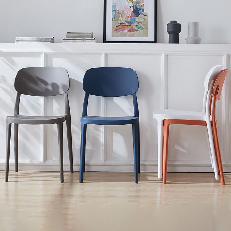 Plastic Scandinavian Living Room Side Chair Matte Finish Open Back Dining Chair Clearhalo ' kitchen&dining_furn' 'Dining Chairs' 'Dining Tables & Seating' 'dining_chair' 'furn' 'furn_dining_chair' 'Furniture' 'furniture_dining_chair' 'Kitchen & Dining Furniture' 'kitchen' 1200x1200_3498ab31-528e-4aa7-992a-3feb1cea9d8c
