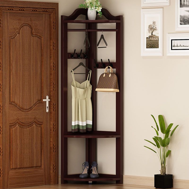 Modern Pine Wood Coat Hanger Hooks Storage Shelves Coat Rack in Living Room Clearhalo 'Entry & Mudroom Furniture' 'furn' 'furn_hall_tree_coat_racks' 'Furniture' 'Hall Trees & Coat Racks' 'hall_tree_coat_racks' 1200x1200_3498cd2b-b9e2-460d-a6e6-cefcaf872f86