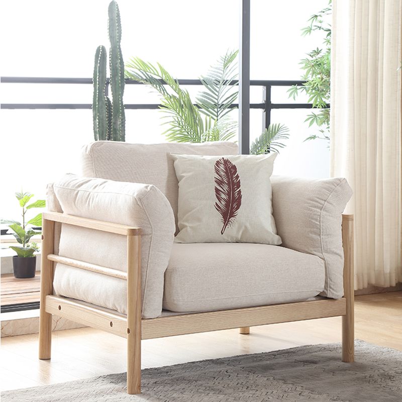 Pillow Top Arm Sofa Cushions 32.68" D x 32.68" H Slipcovered Sofa Clearhalo 'furn' 'furn_sofas' 'Furniture' 'furniture_sofas' 'kitchen' 'kitchen_sofas' 'Living Room Furniture' 'Sofa' 'sofas' 1200x1200_349ada67-9dea-48ce-b504-3070d164ec52