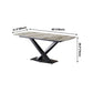 Rectangle Traditional Luxury Dining Table Grey Sintered Stone Table with Black Metal Pedestal Base Clearhalo ' dining_table' 'Dining Tables & Seating' 'Dining Tables' 'furn' 'furn_dining_table' 'Furniture' 'furniture_dining_table' 'Kitchen & Dining Furniture' 'kitchen&dining_furn' 'kitchen' 'kitchen_dining_table' 1200x1200_349cc6de-dd3e-4387-8257-e11184ebbf8b