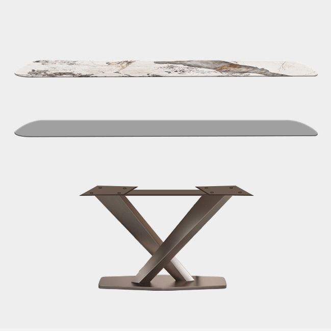 Traditional Luxury Rectangle Dining Table White Sintered Stone Table with Pedestal Base Clearhalo ' dining_table' 'Dining Tables & Seating' 'Dining Tables' 'furn' 'furn_dining_table' 'Furniture' 'furniture_dining_table' 'Kitchen & Dining Furniture' 'kitchen&dining_furn' 'kitchen' 'kitchen_dining_table' 1200x1200_349e8448-82f2-46b8-a9eb-5e36252fb5d1