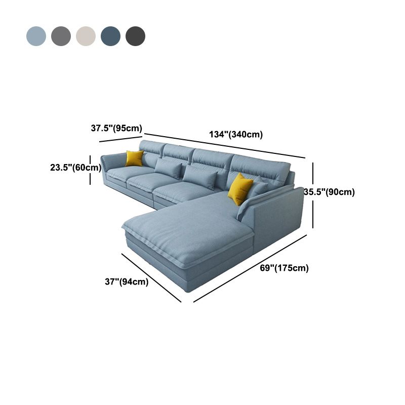 Moderne sectionals faux lederen kussen bovenarm sectionals. 134 inch