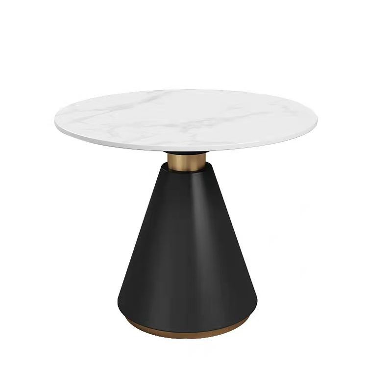 Modern Round Dining Table for Kitchen Metal Pedestal Base Table Clearhalo 'Dining Tables & Seating' 'Dining Tables' 'dining_table' 'furn' 'furn_dining_table' 'Furniture' 'Kitchen & Dining Furniture' 1200x1200_34a052a9-0e7e-4f80-a883-0e3b5c425a49