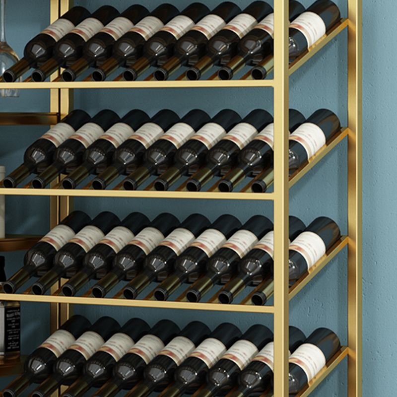 キッチン用のコンテンポラリーフロアワインボトルラックアイアンボトルホルダー