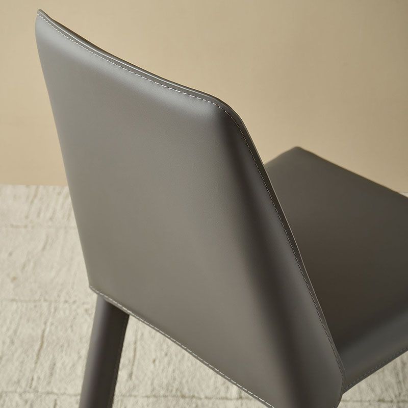 Modern Leather Dining Room Chair Metal Armless Chair for Restaurant Use Clearhalo ' kitchen&dining_furn' 'Dining Chairs' 'Dining Tables & Seating' 'dining_chair' 'furn' 'furn_dining_chair' 'Furniture' 'furniture_dining_chair' 'Kitchen & Dining Furniture' 'kitchen' 1200x1200_34a129df-44c4-4a29-a57a-7f69fcb3d006