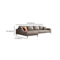 Contemporary Genuine Leather Pillows Square Arm Living Room Seating