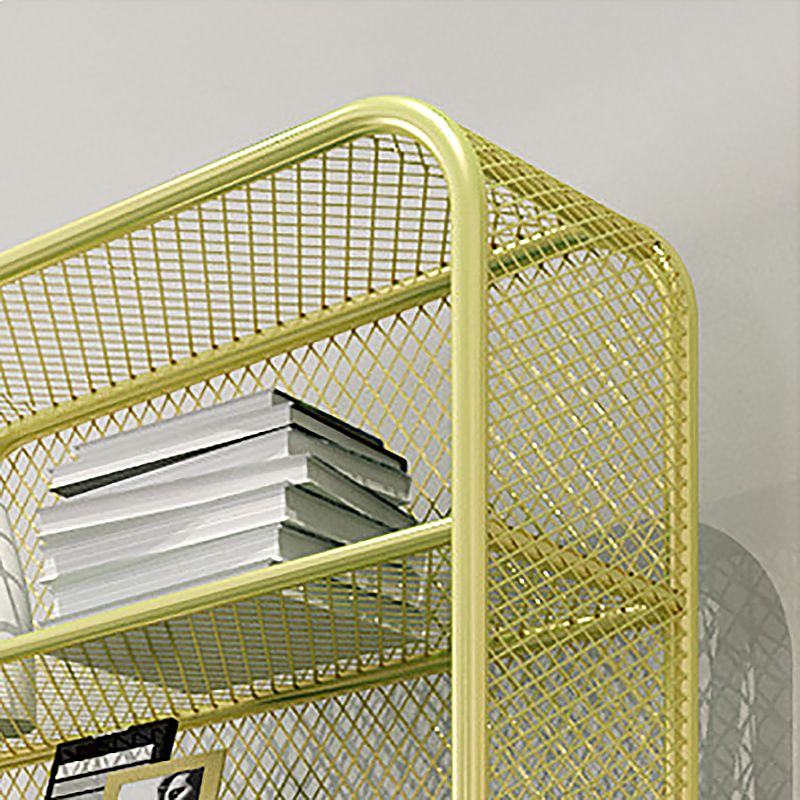 Metal Glam Book Shelf Closed Back Shelf Bookcase with Shelves