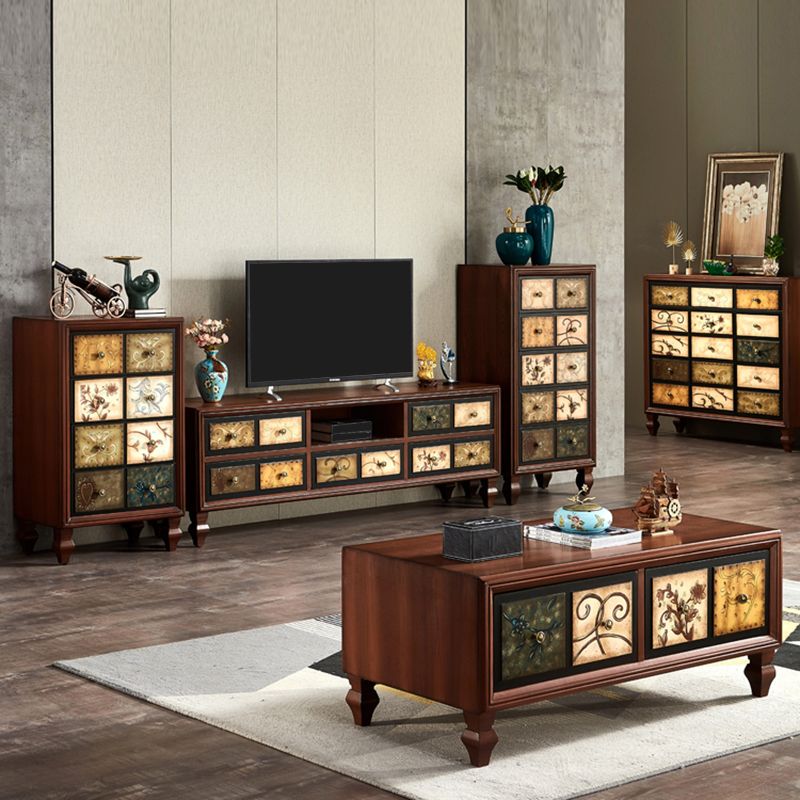 Mid-Century Modern Rectangle Side Cabinet Wood Storage Cabinet Clearhalo 'Cabinets & Chests' 'cabinets_chests' 'furn' 'furn_cabinets_chests' 'Furniture' 'Living Room Furniture' 1200x1200_34a3b18d-41b3-4483-bd4c-63d6bd0b05fc