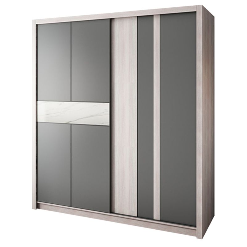 Sliding Wardrobe Closet with Shelves Modern Wardrobe Armoire Clearhalo 'Armoires & Wardrobes' 'armoires_wardrobes' 'Bedroom Furniture' 'furn' 'furn_armoires_wardrobes' 'Furniture' 1200x1200_34a4517b-3108-4bf0-b690-25e773d140e5