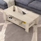 Contemporary 4 Legs Wood with Storage Shelf Rectangular Single Coffee Table