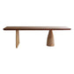 Mesa de comedor de madera sólida mesa de rectángulo marrón de estilo contemporáneo para cocina en casa