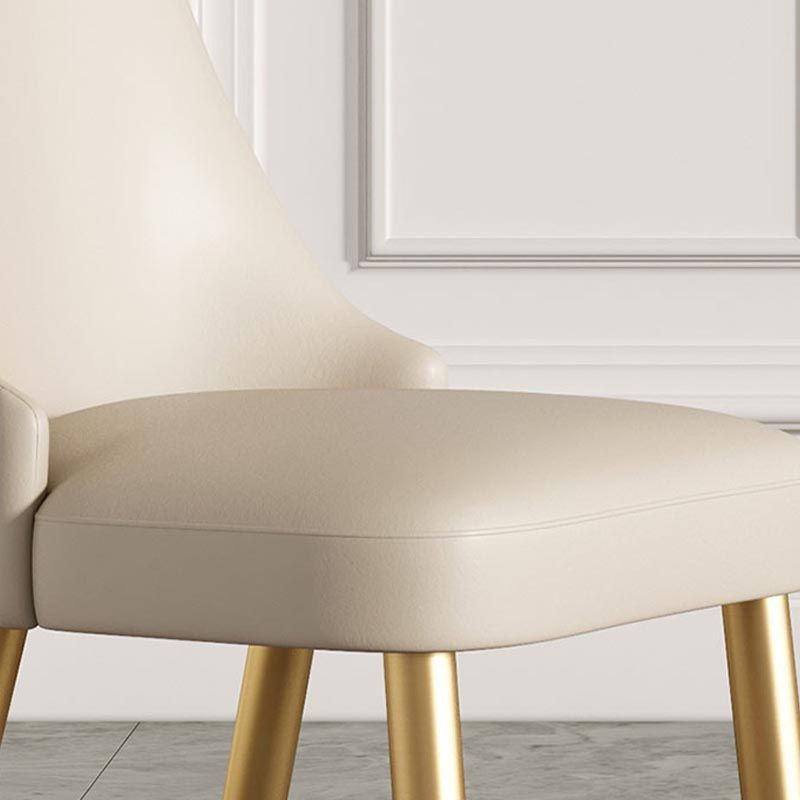 Glam Upholstered Dining Chair Leather Dining Chair with Gold Legs Clearhalo 'Dining Chairs' 'Dining Tables & Seating' 'dining_chair' 'furn' 'furn_dining_chair' 'Furniture' 'Kitchen & Dining Furniture' 1200x1200_34a8b161-5a7a-461d-bc42-9803241aa157