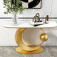 Contemporary Console Accent Table Antique Finish Console Sofa Table in Stone Clearhalo 'Console Tables' 'console_tables' 'Entry & Mudroom Furniture' 'furn' 'furn_console_tables' 'Furniture' 1200x1200_34a9ad6f-a87e-49ae-af54-96f01b7227d2