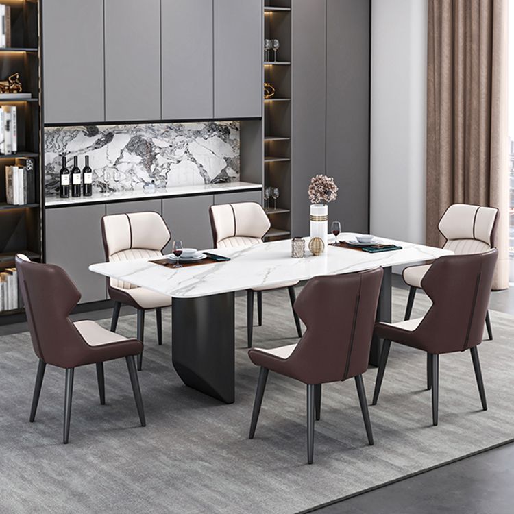 Modern 1/2/5/7 Pieces Dining Set Sintered Stone Kitchen Furniture Set /Separate Items Clearhalo 'Dining Room Sets' 'Dining Tables & Seating' 'dining_room_set' 'furn' 'furn_dining_room_set' 'Furniture' 'furniture_dining_room_set' 'Kitchen & Dining Furniture' 'kitchen&dining_furn' 'kitchen' 1200x1200_34aabf63-c780-434e-a498-696dc0a564f8