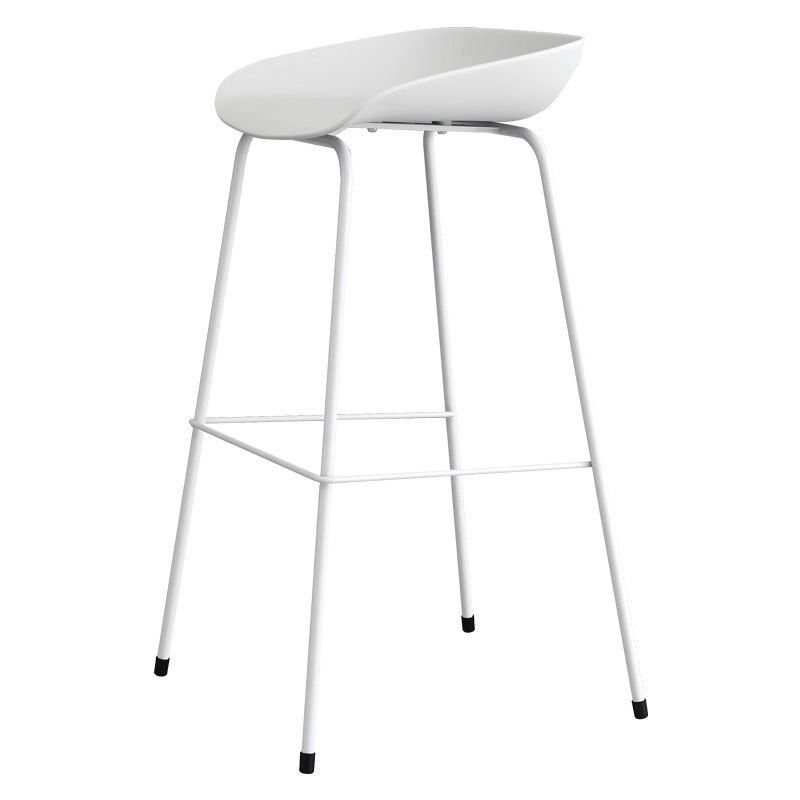 Contemporary Style Bar-stool Plastic Counter Bar Stool with Metal Legs for Kitchen Clearhalo 'Bar Furniture' 'Bar Stools' 'bar_stools' 'furn' 'furn_bar_stools' 'Furniture' 'furniture_bar_stools' 'Kitchen & Dining Furniture' 1200x1200_34ab4f3c-4625-41ea-8682-4f00793c91be