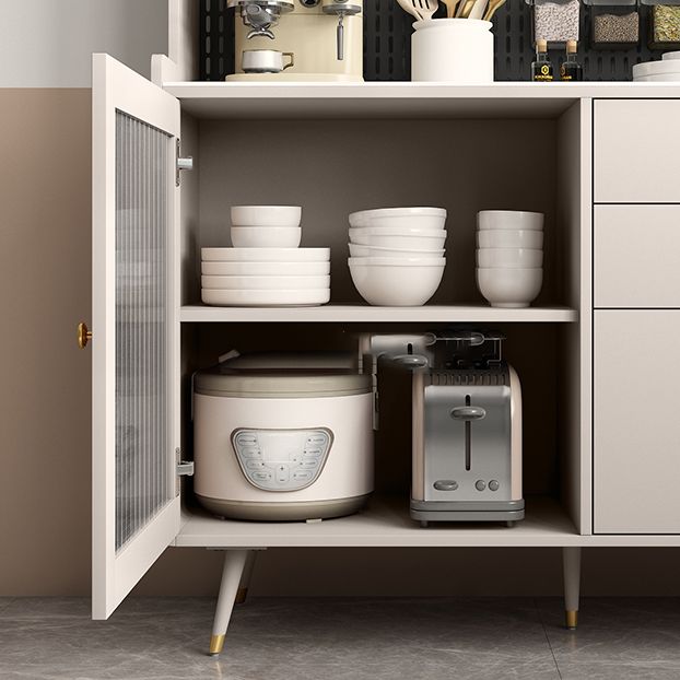 Artificial Wood Living Room Sideboard Gabinete Glam Credenza con cajones y almacenamiento