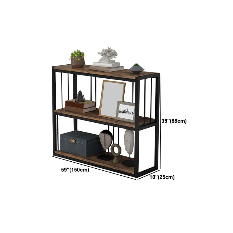 Console del pavimento del pavimento del rettangolo moderno con console in legno massiccio di metà secolo