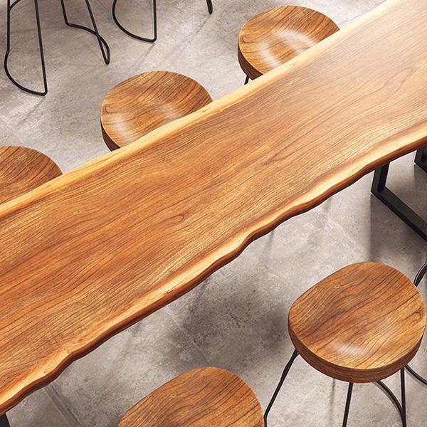 Pine Wood Bar Dining Table Modern Rectangle Bar Table for Dining Room Balcony Clearhalo 'Bar Furniture' 'Bar Tables' 'bar_tables' 'furn' 'furn_bar_tables' 'Furniture' 'Kitchen & Dining Furniture' 1200x1200_34aeacee-69e6-484f-8ede-a40a9b5d9f27