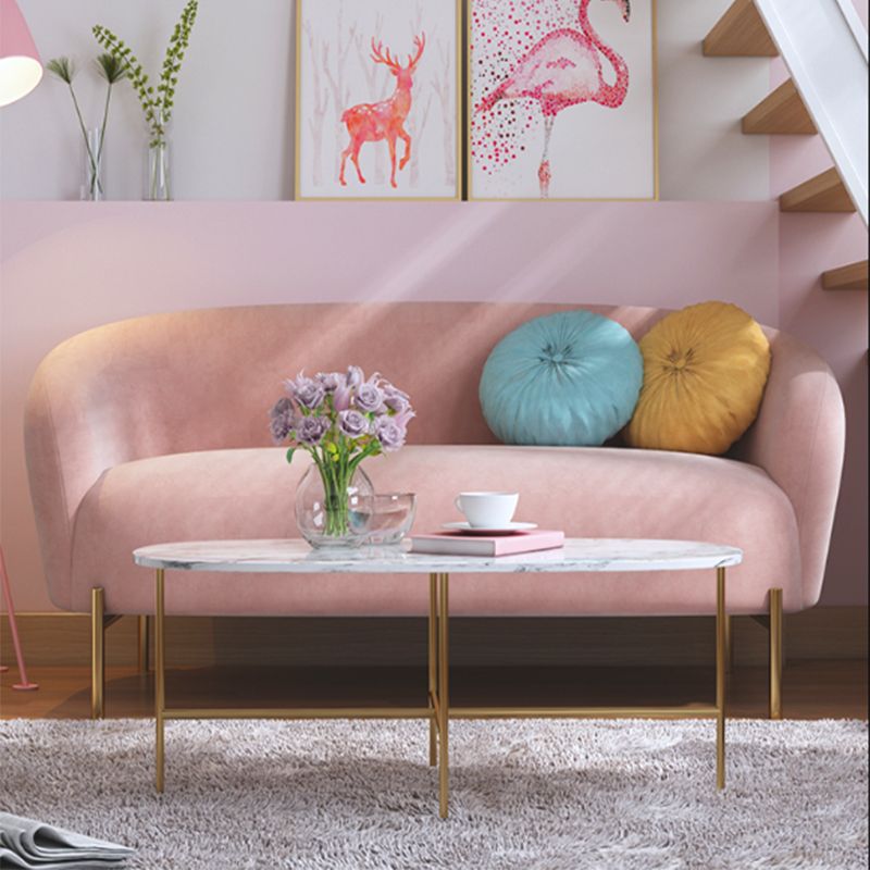 Mid-Century Modern Tight Back Sofa Curved 30.71" D X 29.92" H Loveseat Clearhalo 'furn' 'furn_sofas' 'Furniture' 'furniture_sofas' 'kitchen' 'kitchen_sofas' 'Living Room Furniture' 'Sofa' 'sofas' 1200x1200_34aeb5fb-8155-4dea-bed8-7517c760de49